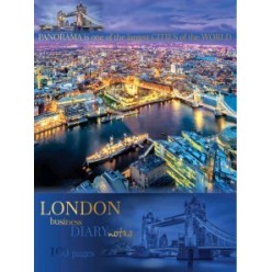 Ежедневник А6 недатир, 7БЦ, Панорама Лондона, глянц/лам, 320с