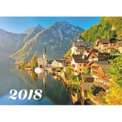 Календарь 2018г. квартальный 3х блочный на 3х гребнях, с бегунком, Швейцария