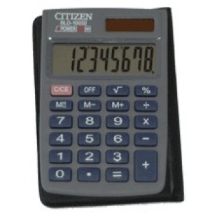Калькулятор Citizen карман 08р, двойное питание, черный, книжечка, 87х57х11мм