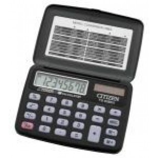 Калькулятор Citizen карман 08р, двойное питание, черный пластик с крышкой, 69х96,5х11,5мм
