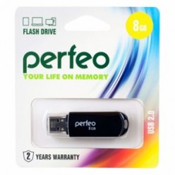 Флэш-драйв 08Гб Perfeo USB Black C03