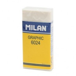 Ластик Milan Graphic универсальный д/художников с держ. в плёнке, из каучука, размер 50х24х10мм