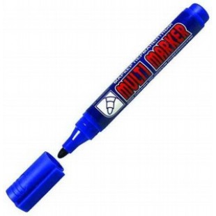 Маркер перманентный Crown Multi marker, 3,0мм, синий