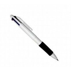 Ручка автоматическая шариковая 4-х цветная Crown, 0.7мм, непрозрачный корпус, резиновая накладка, кл