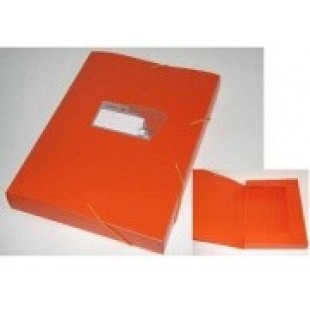 Папка пластиковая резинка 01отд. А4 Бюрократ 40мм, Tropic оранжевый(TR520or)