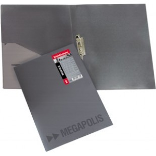 Папка пластиковая зажим + карман А4 EK Megapolis серый 