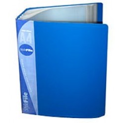 Папка пластиковая с файлами А4 100вкл, Бюрократ синяя (BPV100blu)              