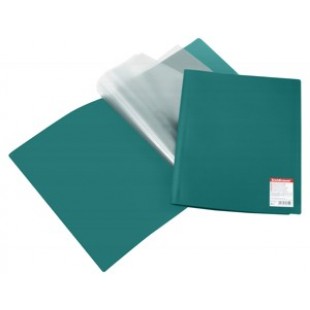 Папка пластиковая с файлами А4 020вкл, EK Standart зеленая 