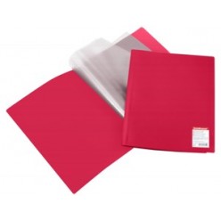 Папка пластиковая с файлами А4 020вкл, EK Standart красная