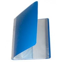 Папка пластиковая с файлами А4 020вкл, Бюрократ синяя (BPV20blue)