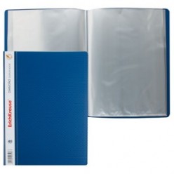 Папка пластиковая с файлами А4 040вкл, EK Diamond синяя 