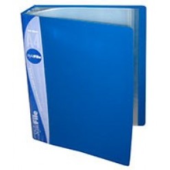 Папка пластиковая с файлами А4 060вкл, Бюрократ синяя (BPV60blue)                