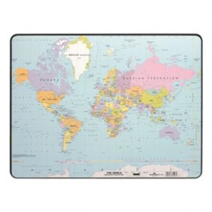 Настольная подкладка для письма 40*60см Карта мира политическая (7211-19)