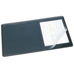 Настольная подкладка для письма 40*60см Durable с прозрачным листом, черная (824966)