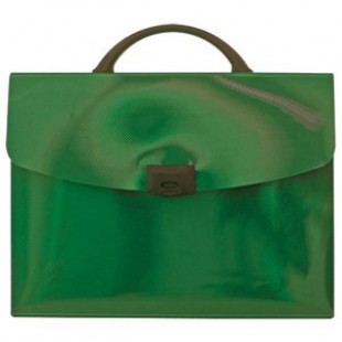 Портфель пластик. 01отд, А4, Index, зеленый