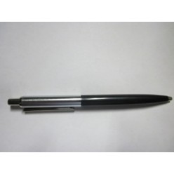 Ручка шариковая Star 1.0мм, металлический хромированный/черный корпус, металлический клип, стержень 