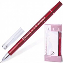 Ручка гел EK Belle gel, 0.5мм, корпус красный, метал/наконеч, колп, ИГЛА КРАСНЫЙ