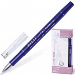 Ручка гел EK Belle gel, 0.5мм, корпус синий, метал/наконеч, колп, ИГЛА СИНИЙ