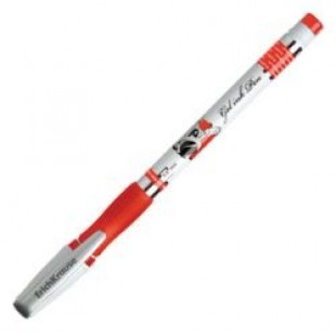 Ручка гел EK Robogel, 0.5мм, корпус серебр/красный с рисунком, резин/наклад, метал/наконеч, ИГЛА КРА