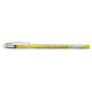 Ручка гел Crown, 0.7мм, корпус прозрач, метал/наконеч, колп/клип, ЖЕЛТЫЙ