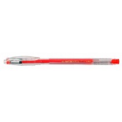 Ручка гел Crown, 0.7мм, корпус прозрач, метал/наконеч, колп/клип, ОРАНЖ