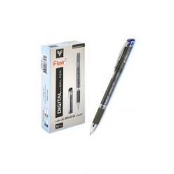 Ручка гел Flair Digital, 0.5мм, корпус черный, резин/наклад, метал/наконеч, колп/клип, 128мм, ИГЛА С