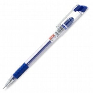 Ручка гел Flair ACU, 0.5мм, прозрач корпус, резин/наклад, метал/наконеч, колп/клип, ИГЛА СИНИЙ