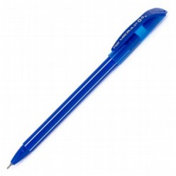 Ручка гел Flair MICRA GEL, 0.6мм, корпус синий/белая полоска, колп/клип, СИНИЙ