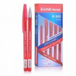 Ручка гел EK R-301 Original gel, 0.5мм, корпус красный, метал/наконеч, колп/клип, КРАСНЫЙ