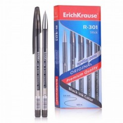 Ручка гел EK R-301 Original gel, 0.5мм, корпус черный, метал/наконеч, колп/клип, ЧЕРНЫЙ