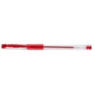 Ручка гел MC BASIR, 0.7мм, корпус прозрач, резин/наклад, метал/наконеч, колп/клип, СИНИЙ