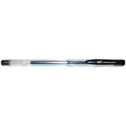 Ручка гел WORKMATE, 0.5мм, корпус прозрач, метал наконеч, колп/клип, ЧЕРНЫЙ