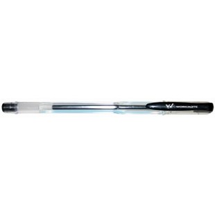 Ручка гел WORKMATE, 0.5мм, корпус прозрач, метал наконеч, колп/клип, ЧЕРНЫЙ