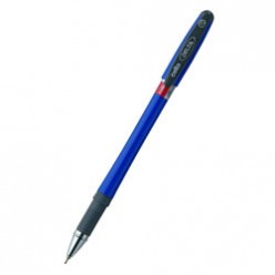 Ручка шарик Cello Delta, 0.7мм, корпус синий/черный, резин/наклад, метал/наконеч, колп/клип, СИНИЙ