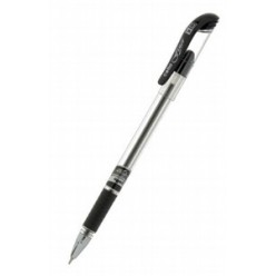 Ручка масл Cello Finer, 0.3мм, корпус прозрач, резин/наклад, метал/наконеч, колп/клип, ЧЕРНЫЙ