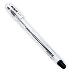 Ручка масл Crown, 0.7мм, корпус прозрач, колп/клип, ЧЕРНЫЙ