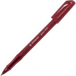 Ручка шарик Stabilo Galaxy, 0.3мм, корпус красный/блестки, колп/клип, КРАСНЫЙ