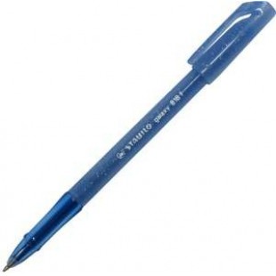 Ручка шарик Stabilo Galaxy, 0.3мм, корпус синий/блестки, колп/клип, СИНИЙ