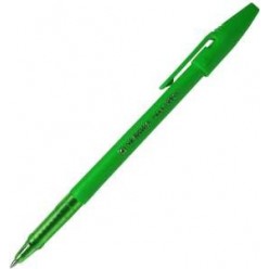Ручка шарик Stabilo, 0.5мм, непрозр/зеленый корпус, колп/клип, ЗЕЛЕНЫЙ