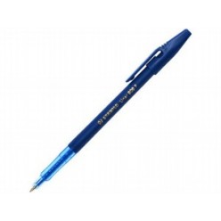 Ручка шарик Stabilo, 0.5мм, непрозр/синий корпус, колп/клип, СИНИЙ