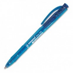 Ручка авт шарик Stabilo Liner, 0.3мм, корпус тонир/синий, клип, СИНИЙ