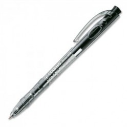 Ручка авт шарик Stabilo Liner, 0.3мм, корпус тонир/черный, клип, ЧЕРНЫЙ