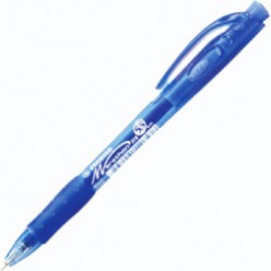 Ручка авт шарик Stabilo Marathon, 0.3мм, корпус тонир/синий, резин/наклад, клип, СИНИЙ