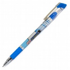 Ручка шарик Flair Air-Balance, 0.7мм, корпус серебр/голубой, резин/наклад, метал/наконеч, СИНИЙ