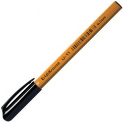 Ручка шарик EK Ultra Glide Technology U-11 Yellow, 0,7мм, корпус треугол желтый/черн, колп/клип, ЧЕР