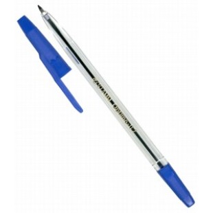 Ручка масл Стамм Оптима, 0.7мм, корпус прозрач, колп/клип, длина стержня 134мм, СИНИЙ СТ35