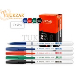 Ручка шарик Tukzar Meridian, 0.7мм, корпус белый/красный, колп/клип, КРАСНЫЙ