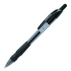 Ручка авт шарик EK Grapho plus, 0.5мм, корпус тонир/черный, резин/наклад, клип, блистер, ЧЕРНЫЙ