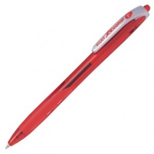 Ручка авт шарик Pilot Rex Grip, 0.7мм, корпус тонир/красный, резин/наклад, клип, КРАСНЫЙ