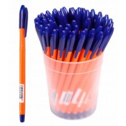 Ручка масл Стамм 333, 0.7мм, корпус оранж, колп/клип, длина стержня 130мм, СИНИЙ СТ333